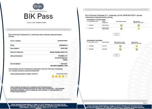 bik pass ocena scoring