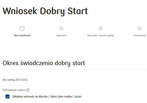 wniosek dobry start